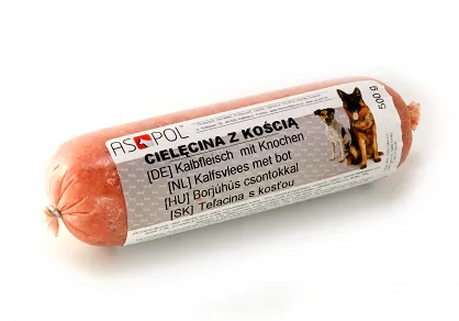 Cielęcina z kością dla psów 500 g