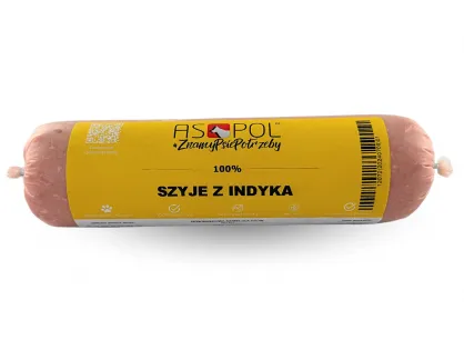 Szyje z indyka mielone dla psów 500 g