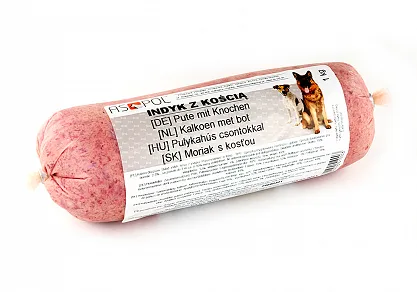 Indyk z kością dla psów 1 kg